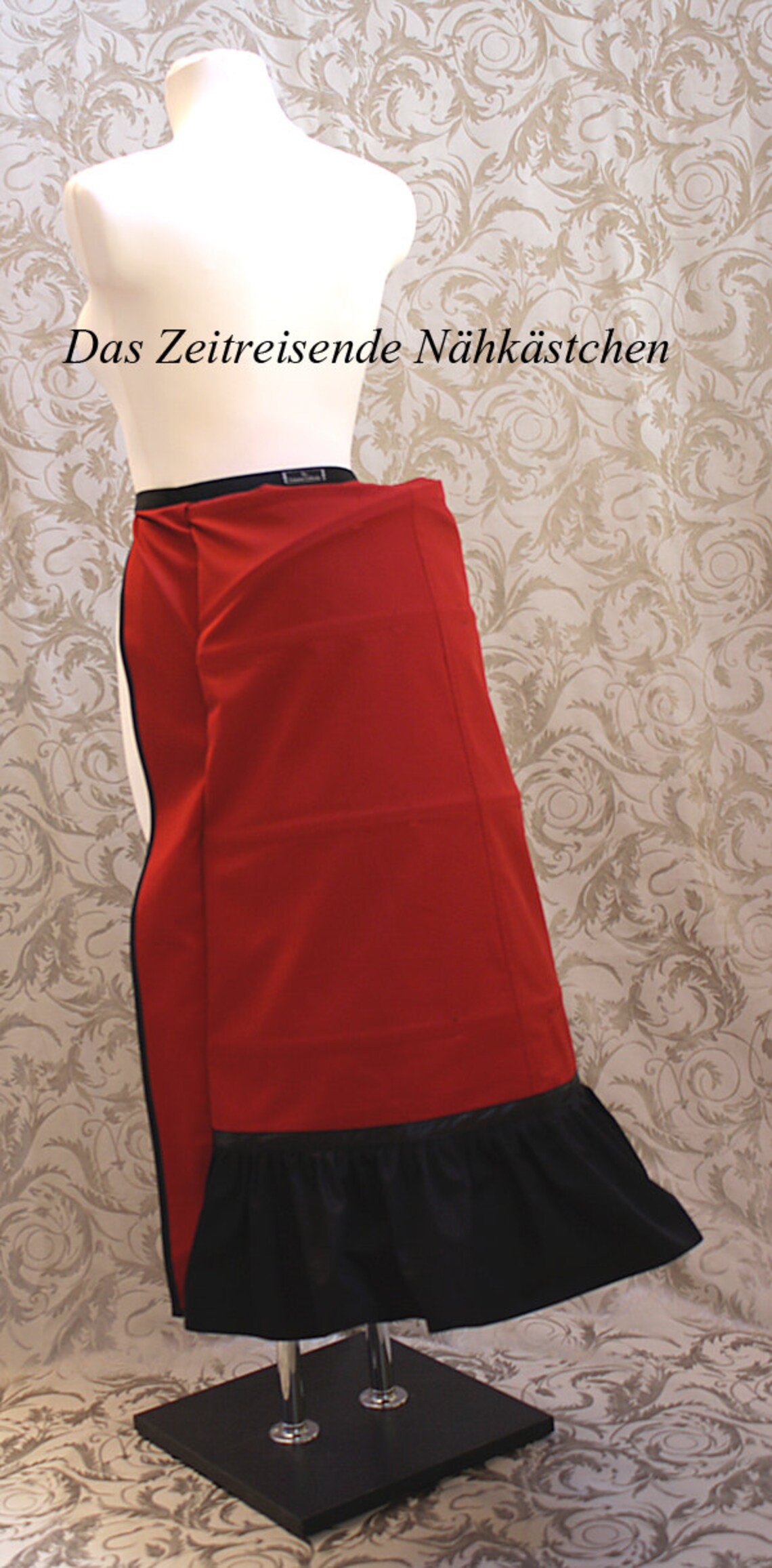 Victorian Bustle skirt support red cotton Etsy