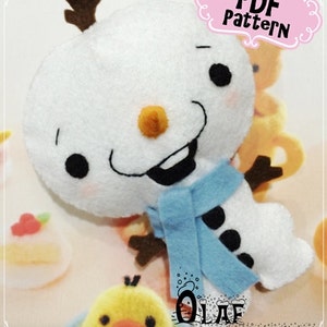 PDF Pattern Felt Toy Pattern ~ Inspired in Olaf Snowman