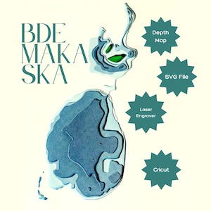 Mapa del batimetro Bde Maka Ska SVG, descarga de archivo digital de corte, mapa del lago de Minneapolis, mapa de profundidad del lago, lago Calhoun, arte del lago de Minnesota