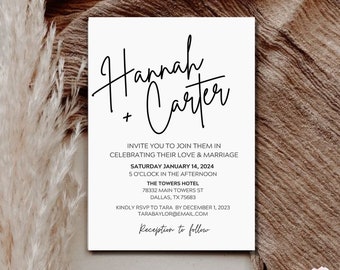 Couples (+) Modern Wedding Invitation