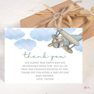 Up Up and Away Thank you Card