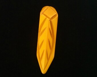 Vintage Bakelite Dress Clip, Honey Butterscotch Carved Bakelite, Art Deco, Circa 1930s, Includes Gift Box