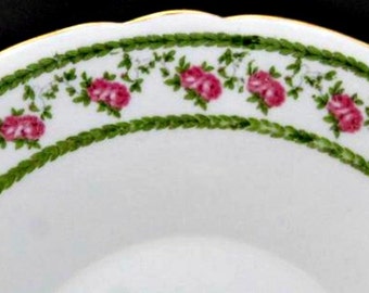 Antique Dinner Plates, Set of 2 Foley "Antique Rose" Serving Plates by Wileman and Co, Dessert Plates, Pattern Number 10136, Circa 1890s