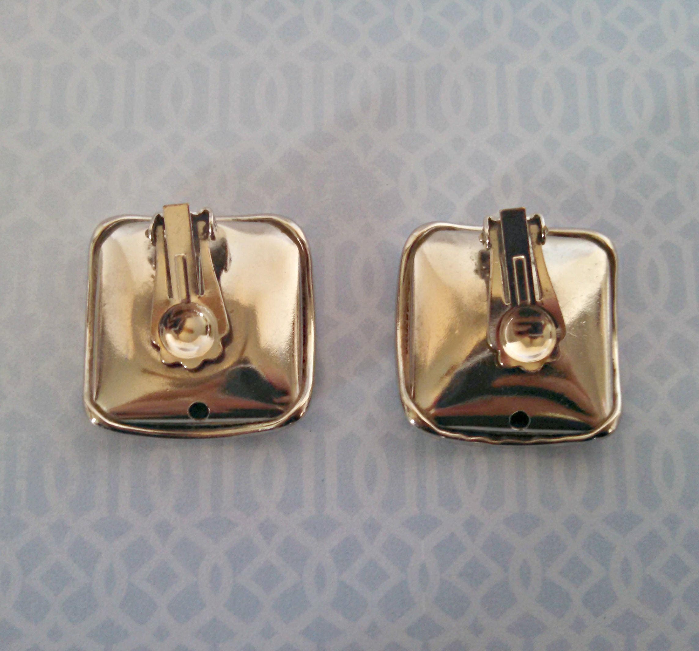 Twist Border White Opal Square Dangles | Sterling Silver Earrings