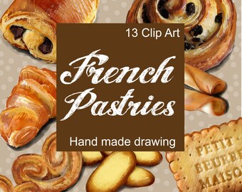 Digital Clip Art French Pastries Pastry Digital Clip Art French Pastries Pastry