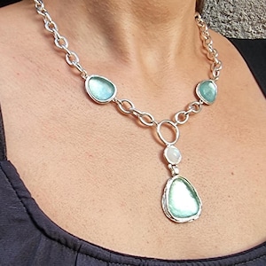 Green Roman Glass Necklace, Ancient Roman Glass, Historical Glass Jewelry, Israeli Jewelry, Holy Land Glass, Unusual Necklace For Women