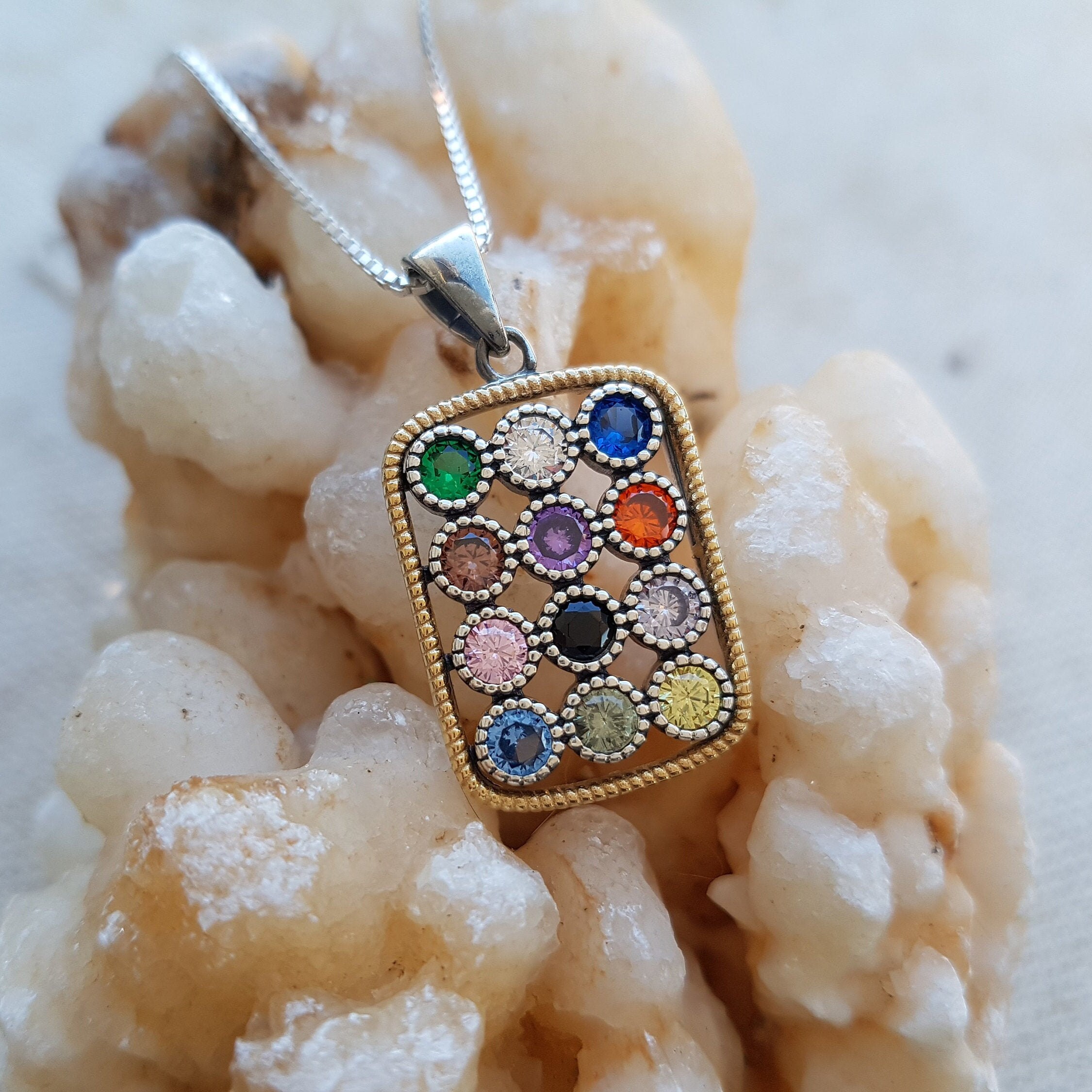 Hoshen Pendant Silver 925 9K Gold Pendant of Israel 12 Tribes High Priest Breastplate Hoshen Pendant Jewish Jewelry Gift Etsy Australia