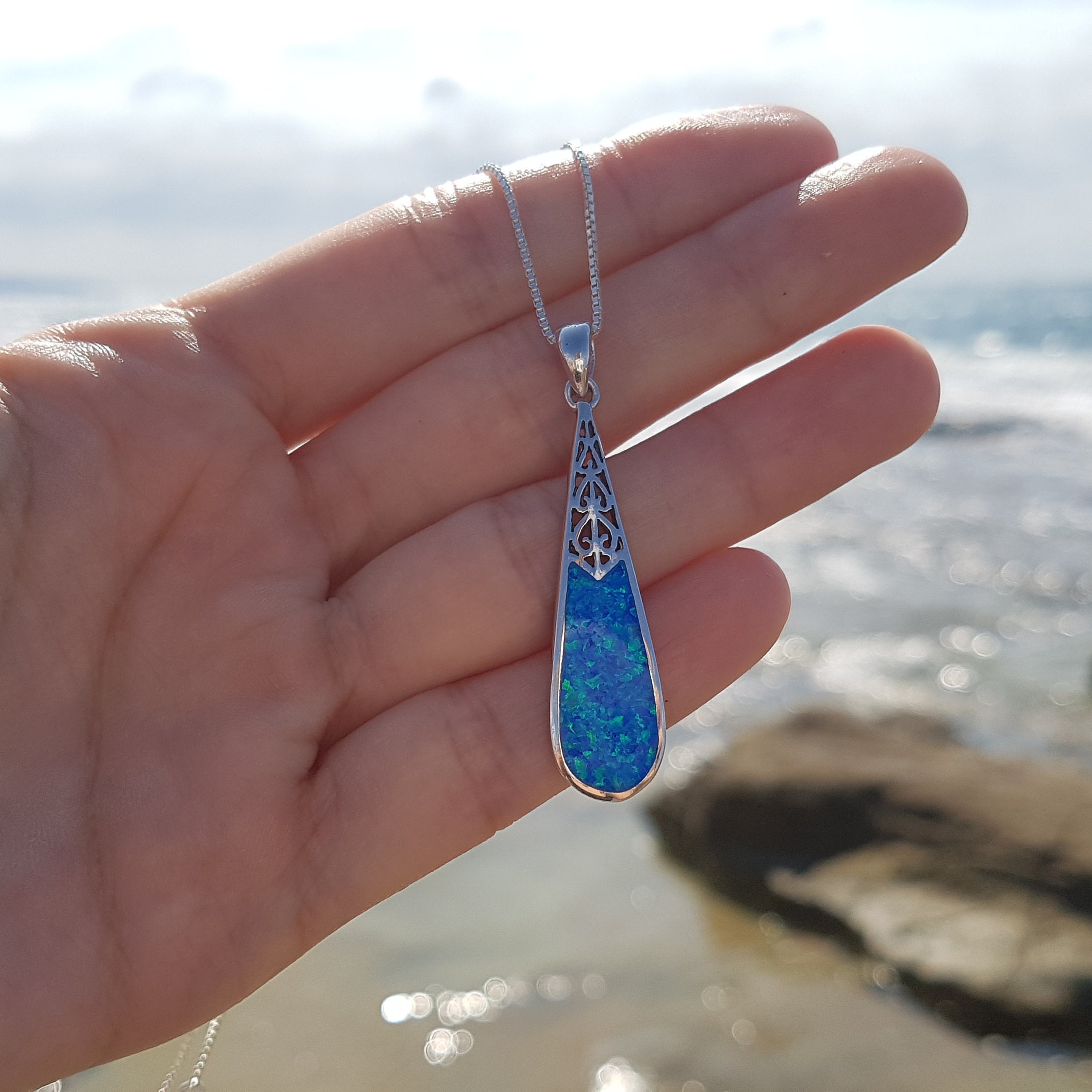 SOESON Schildkröte Halsketten 925 Sterling Silber Opal Schildkröte Anhänger Meeresthema Schmuck Weihnachten Geburtstag Geschenke Für Mädchen Damen