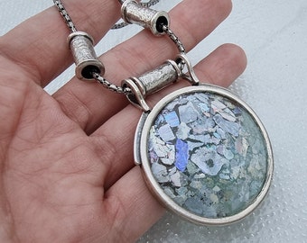 一点物✧希少✧ローマングラス ネックレストップ✧silver925 ローマングラスのネックレス - 海福雑貨通販部