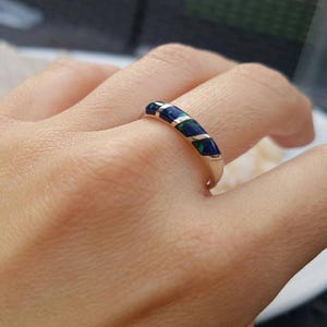 Eilat Stone Ring: 925 Sterling Silver King Solomon Gemstone, Made in Israel