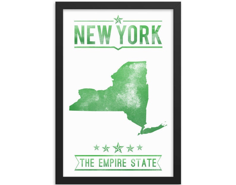 NEW YORK State Typography Print, Typography Poster, New York Poster, New York Art, New York Gift, New York Decor, New York Print, New York FOREST GREEN