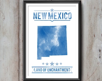 NEW MEXICO State Typography Print, Typography Poster, New Mexico Poster, New Mexico Art, New Mexico Gift, New Mexico Decor, New Mexico Print