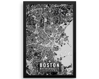 BOSTON Map, Boston Wall Art, Boston Map Art, Map Art, Map Print, Boston Print, Boston Art, Boston Decor, Boston Poster, Boston Gift, Boston