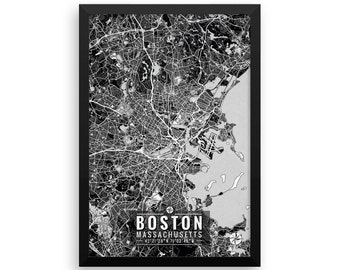 BOSTON Map, Boston Wall Art, Boston Map Art, Map Art, Map Print, Boston Print, Boston Art, Boston Decor, Boston Poster, Boston Gift, Boston