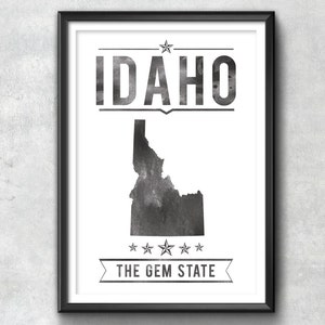 IDAHO State Typography Print, Typography Poster, Idaho Poster, Idaho Art, Idaho Gift, Idaho Decor, Idaho Print, Idaho  Love, Idaho Map, Love