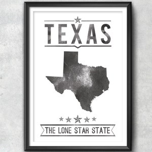 TEXAS State Typography Print, Typography Poster, Texas Poster, Texas Art, Texas Gift, Texas Decor, Texas Print, Texas Love, Texas State, Map