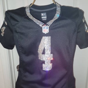 Las Vegas Football Raiders Custom Crystal bling Service *This Jersey is a display, jersey not included* *Read Description*