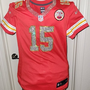 Kansas City Football Custom Crystal bling Service *Jersey is a display, jersey not included) *read description