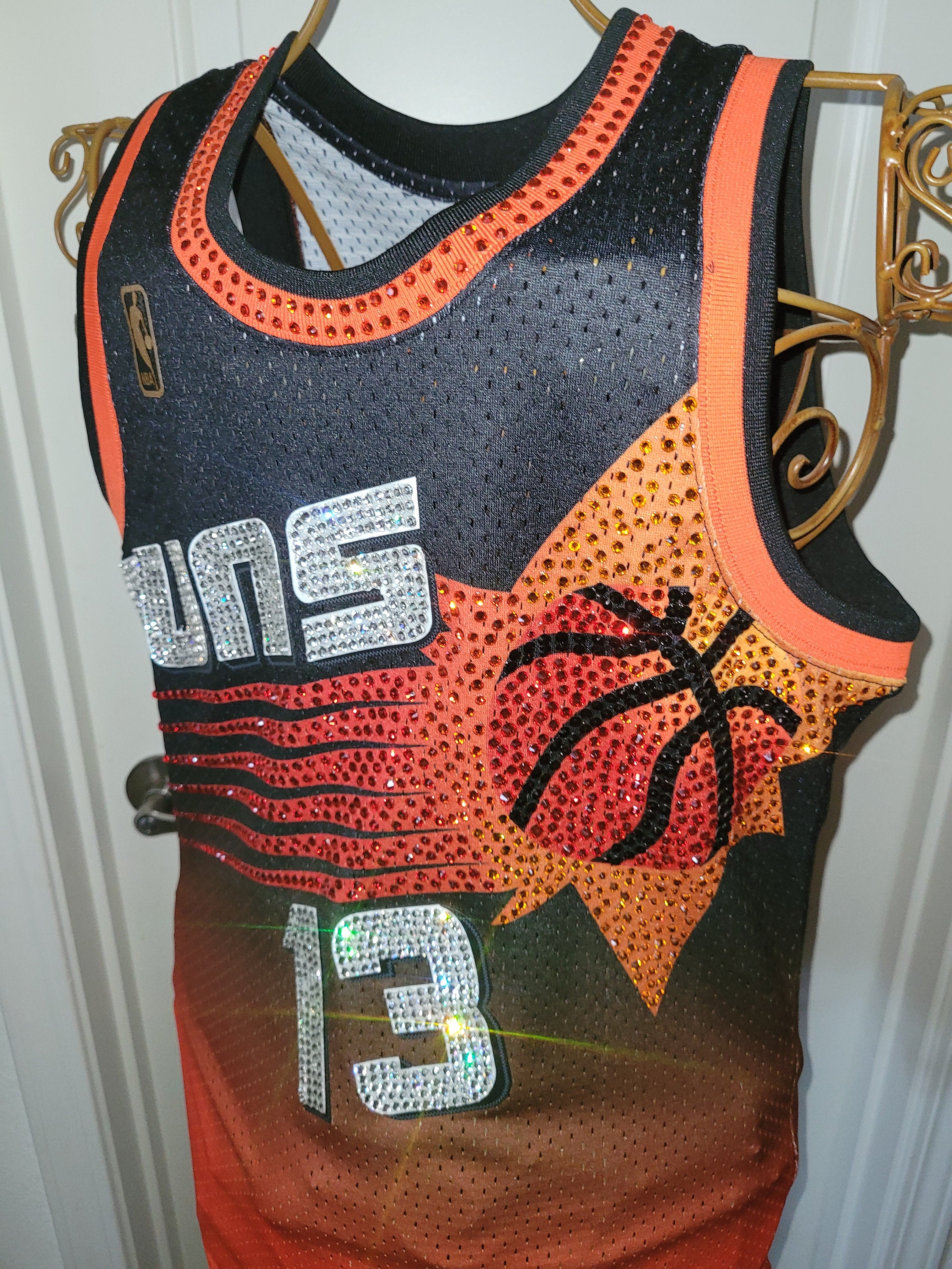 SportnBling Phoenix Basketball Suns Custom Crystal Bling Service (Jersey Is A Display Jersey Not Included) Read Description