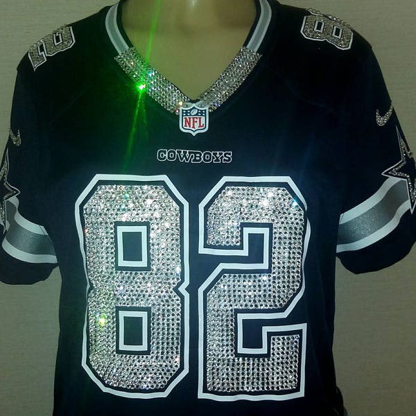 Dallas Football Custom Crystal Bling Service (This Jersey is a display, jersey not included)