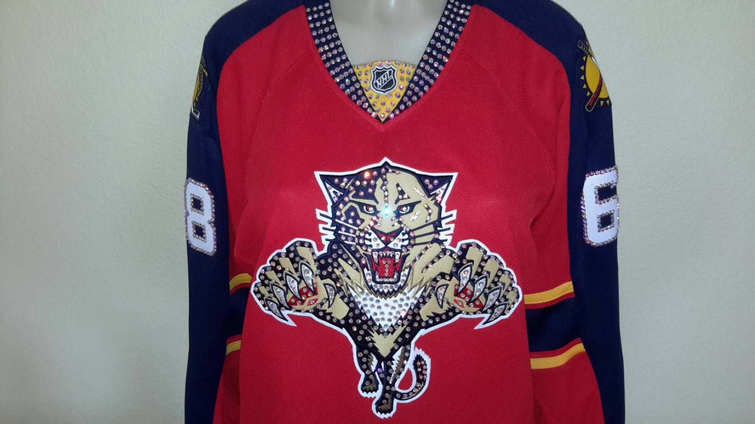Florida Panthers Custom 00 Player Home Red Jersey Jersey - Bluefink