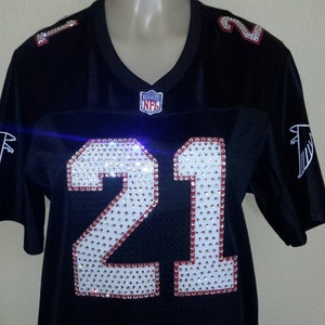 Atlanta Football Vintage Falcons Custom Crystal bling Service *This Jersey is a display, jersey not included* *Read Description*