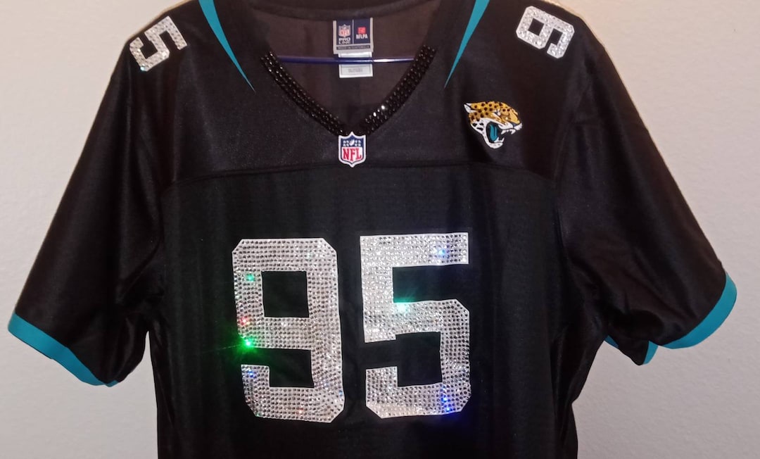 Jacksonville Football Jaguars Custom Crystal Bling Service (jersey