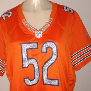 Chicago Football Bears Vintage Custom Crystal bling Service (Jersey is a display, jersey not included) *read description*