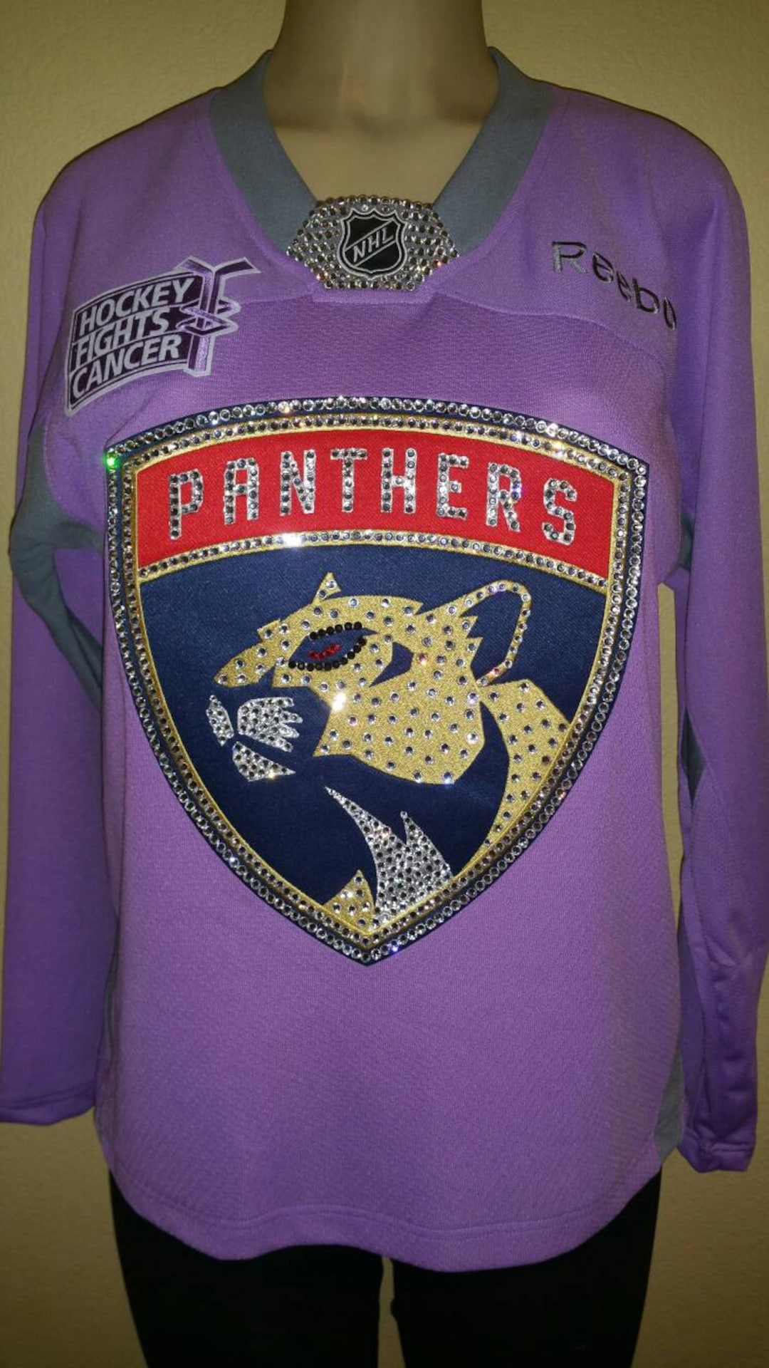 Florida Hockey Panthers Custom Crystal Bling Service *this Jersey is a  Display, Jersey Not Included* *read Description*