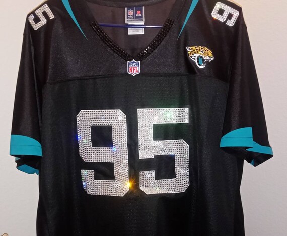 Jacksonville Football Jaguars Custom Crystal Bling Service (jersey