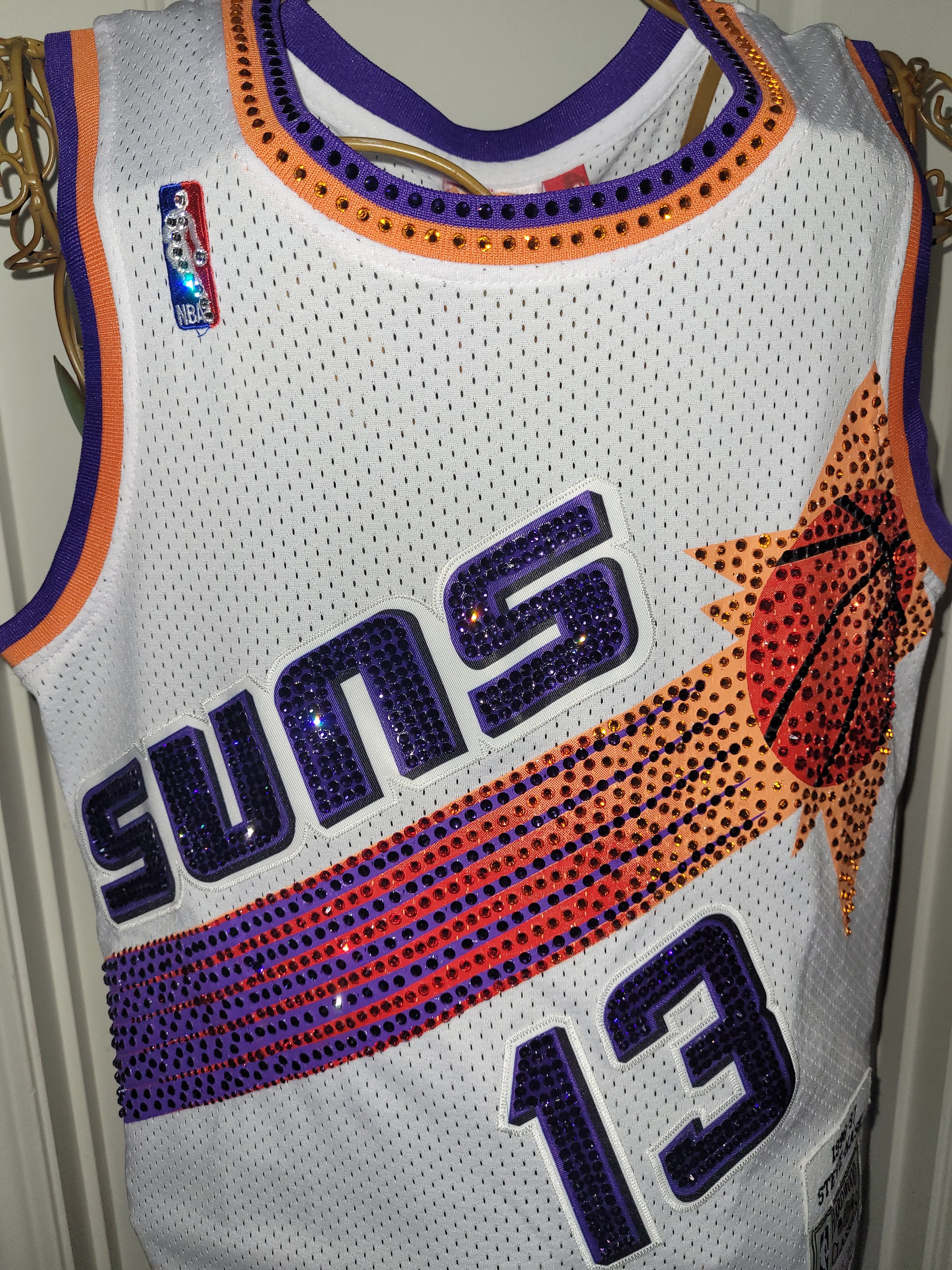 Pro Basketball Vintage Phoenix Custom Crystal Bling Service