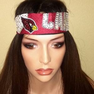 Arizona Football Crystal Cardinals  Custom blinged out headband