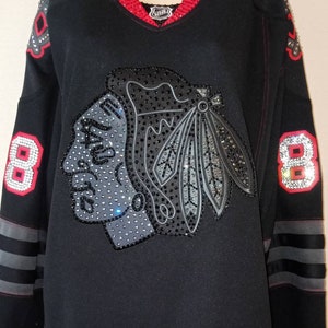 VTG 90’s Chicago Blackhawks Patched Winning Goal Jersey SZ Youth M - Cool