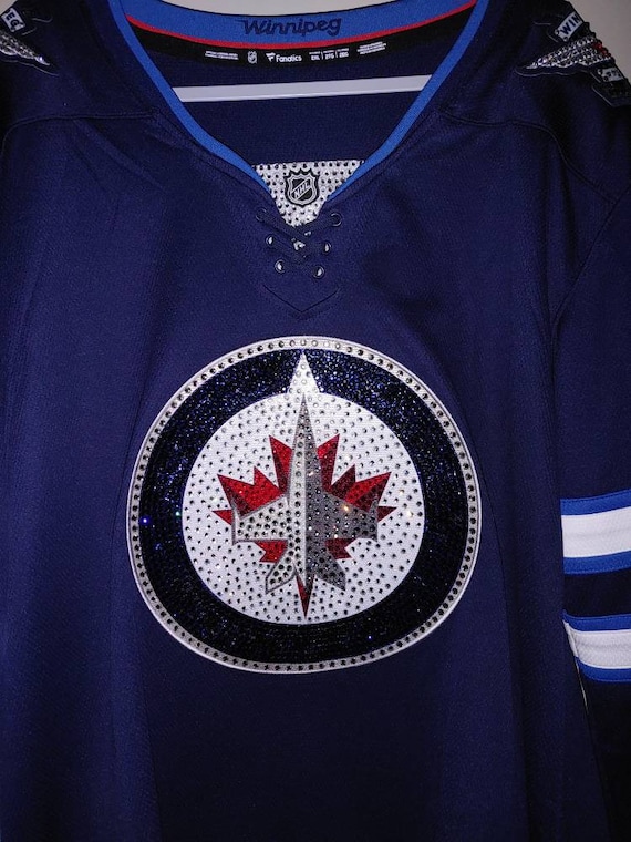 Winnipeg Hockey Jets Custom Crystal Bling Service this Jersey is a Display Jersey Not Included read Description Etsy Canada