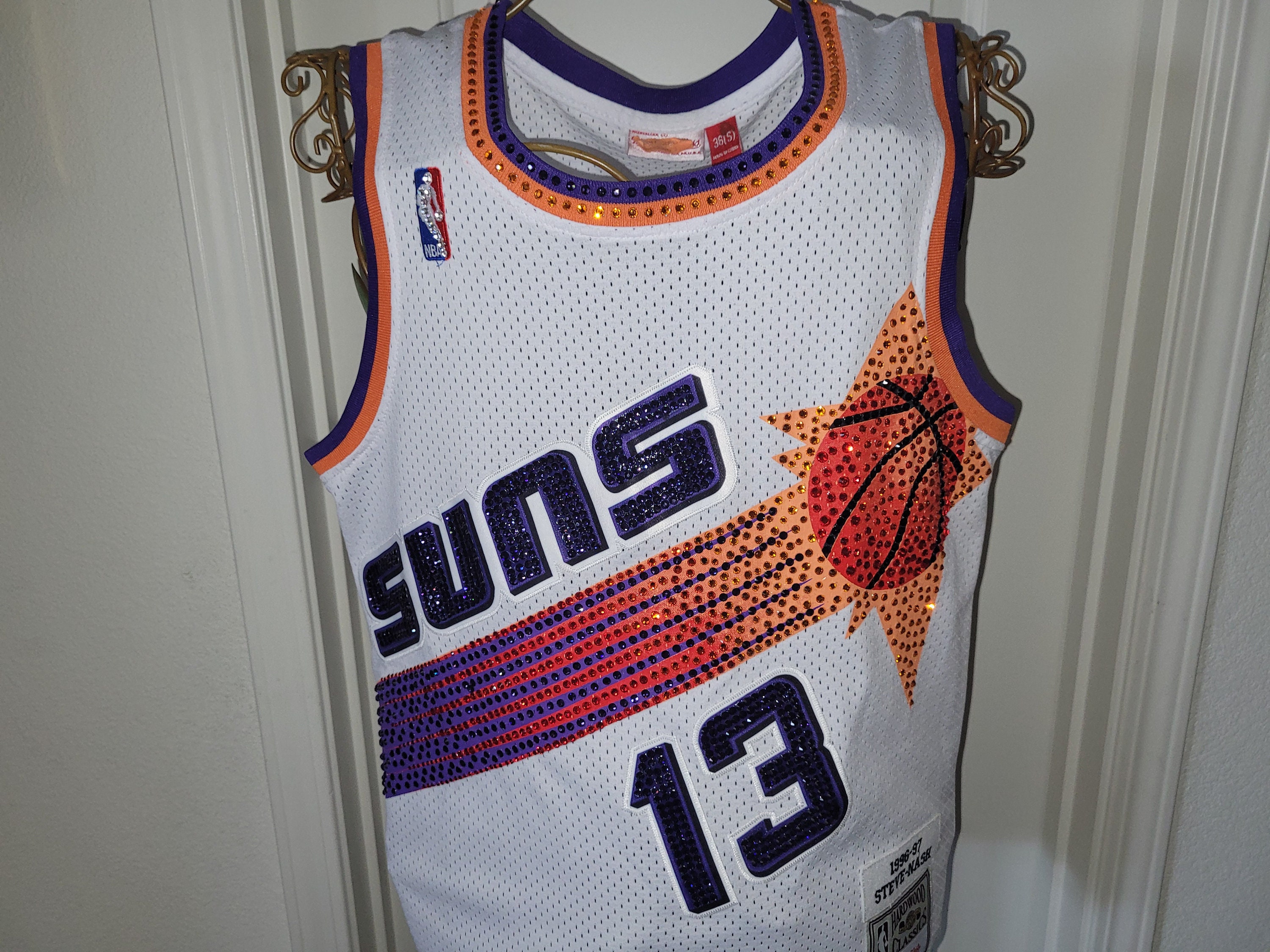 Pro Basketball Vintage Phoenix Custom Crystal Bling Service