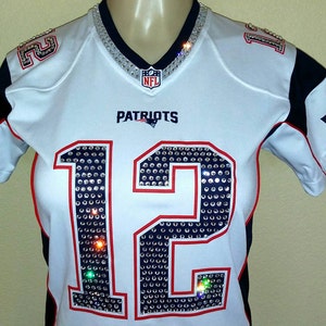 New England Football Patriots Custom Crystal Bling Service *Jersey is a display, jersey not included* *Read Description*