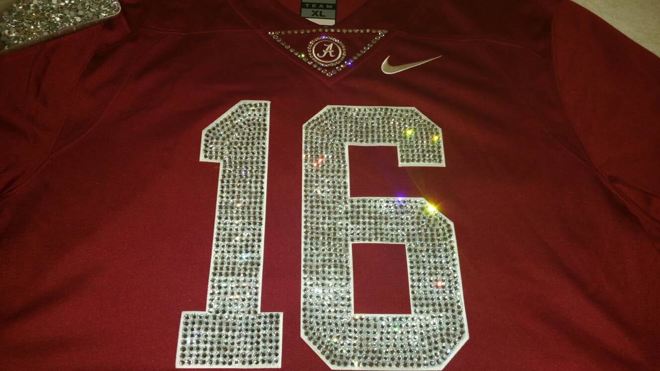 alabama football jersey dress Queen Of Hearts Alabama Arkansas Jersey Womans Sequin Dress Size M D4