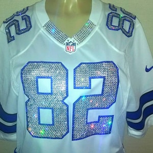 Dallas Pro Football Crystal Custom Bling Service (This Jersey is a display, jersey is not included) Please See Details