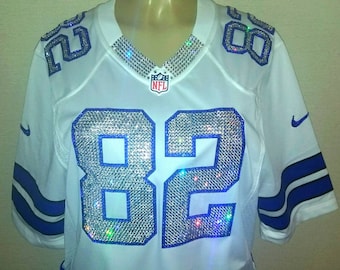 Servicio de brillo personalizado de Dallas Pro Football Crystal (esta camiseta es una exhibición, la camiseta no está incluida) Consulte los detalles