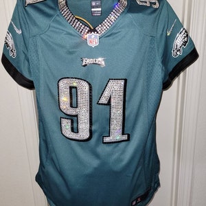 Philadelphia Football Eagles Vintage Custom Crystal Bling Service *This Jersey is a display jersey not included* (Read Description)