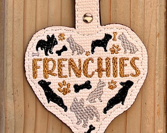 Frenchie XL Snap Tab | Frenchie Purse Charm | Frenchie Lover | Ready To Ship