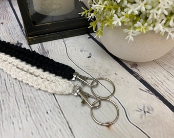 NEW STYLE! | Crocheted Lanyard | Handmade Cotton Lanyard | Teacher Gifts | Gifts Under 10| ID Holder | Key Holder | Crocheted Key Holder