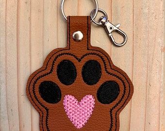 Doggy Paw Keychain | Doggy Paw Key Fob | Doggy Paw Purse Charm | Doggy Love | Dog Lover | Ready To Ship