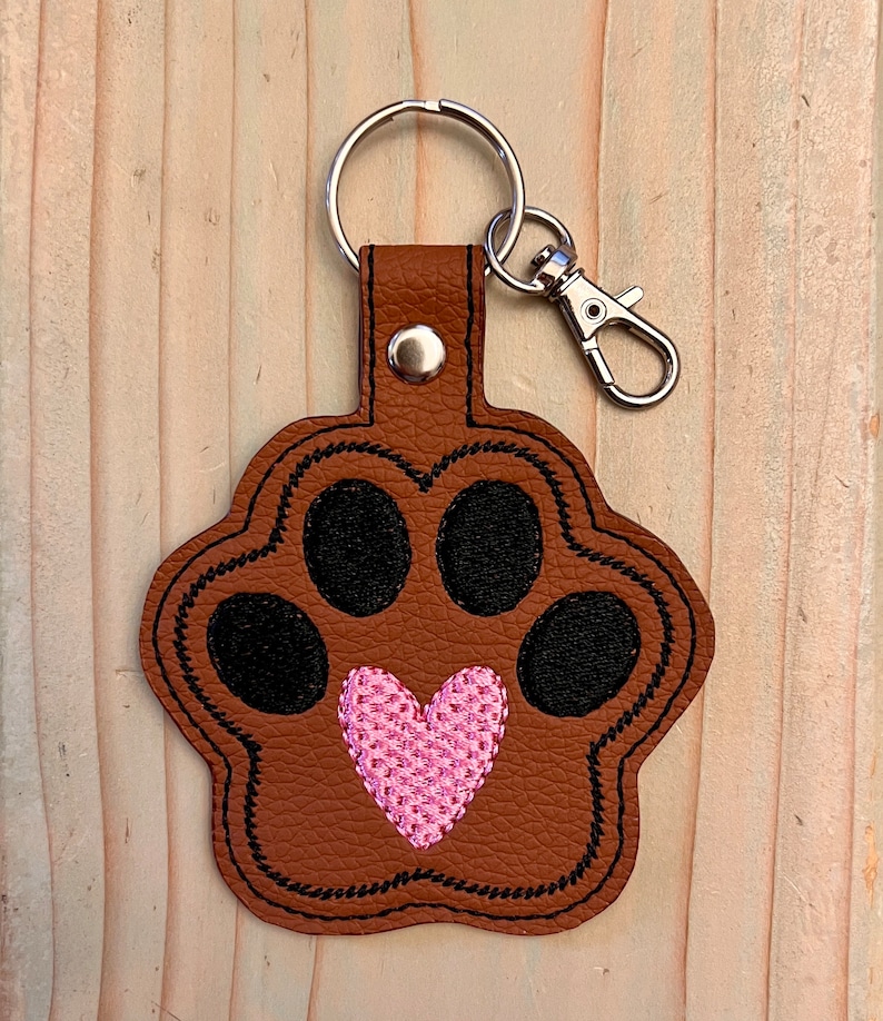 Doggy Paw Keychain Doggy Paw Key Fob Doggy Paw Purse Charm Doggy Love Dog Lover Ready To Ship image 1