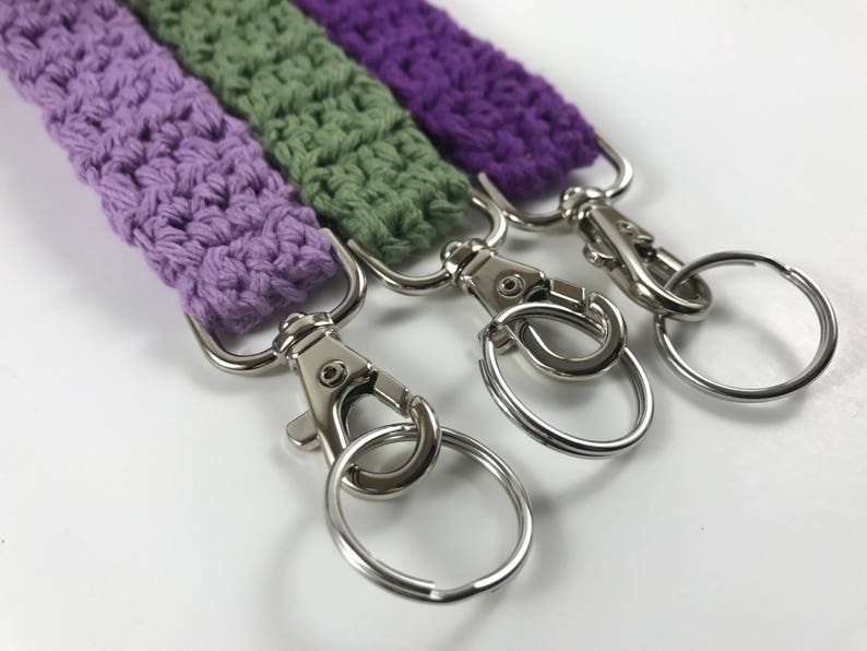 Lilac Crochet Lanyard Crochet Lanyard Handmade Cotton Etsy