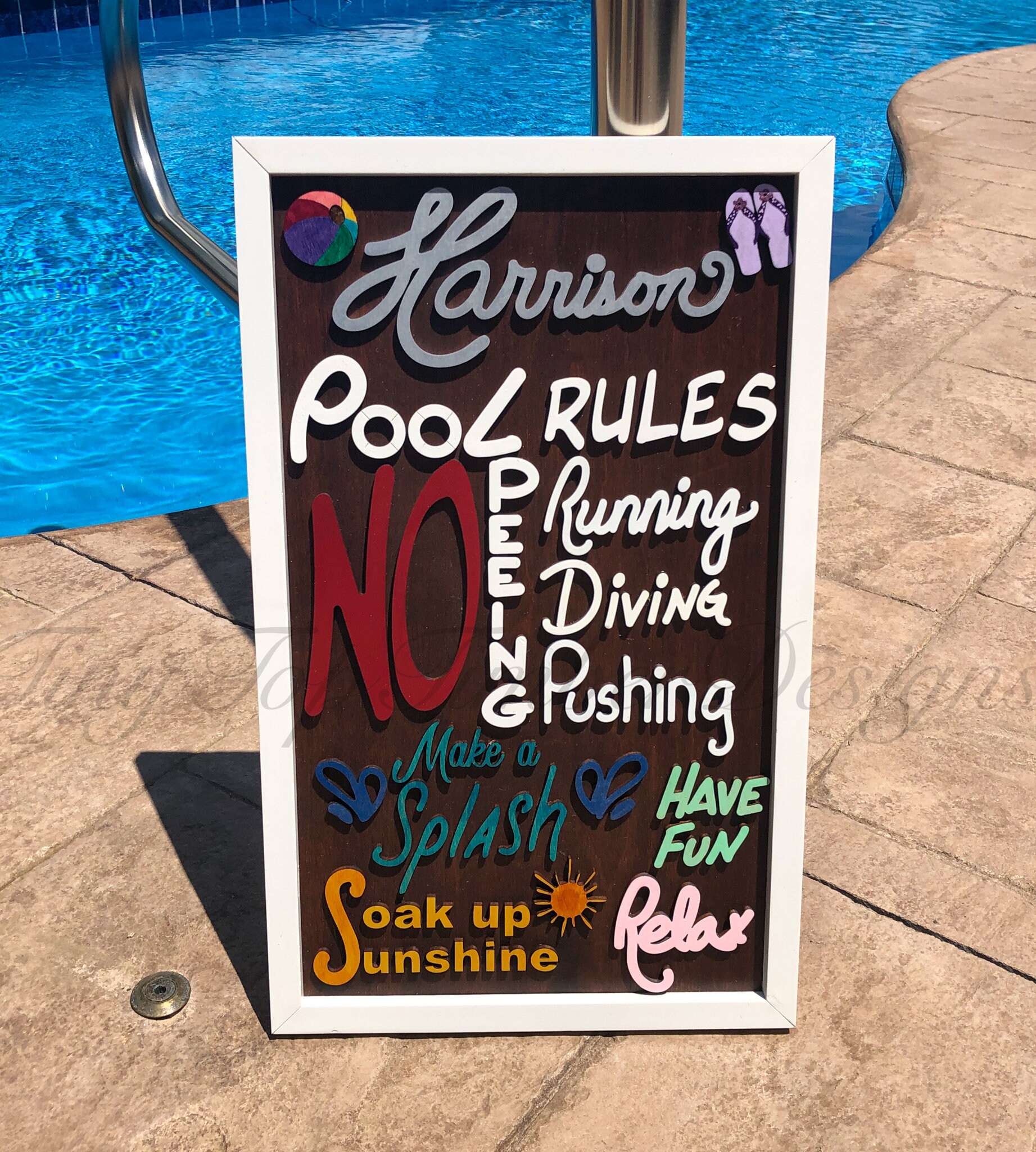 Pool Rules Sign SVG DIGITAL FILE File for Laser Cutting Etsy