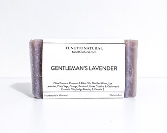 Gentleman's Lavender Bar Soap -  All Natural Soap, Handmade Soap, Homemade Soap, Handcrafted Soap