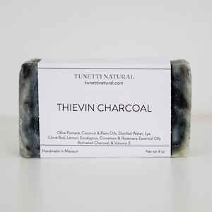 Thievin Charcoal Soap -  All Natural Soap, Handmade Soap, Homemade Soap, Handcrafted Soap