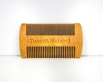 Peach Wood Moustache & Beard Comb