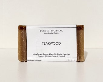 Teakwood Bar Soap - Natural Soap, Handmade Soap, Homemade Soap, Handcrafted Soap